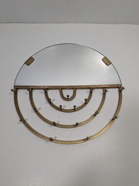 Urban Outfitters Aimee Jewelry Storage Hanging Mirror Gold Tone Bohemian Boho
